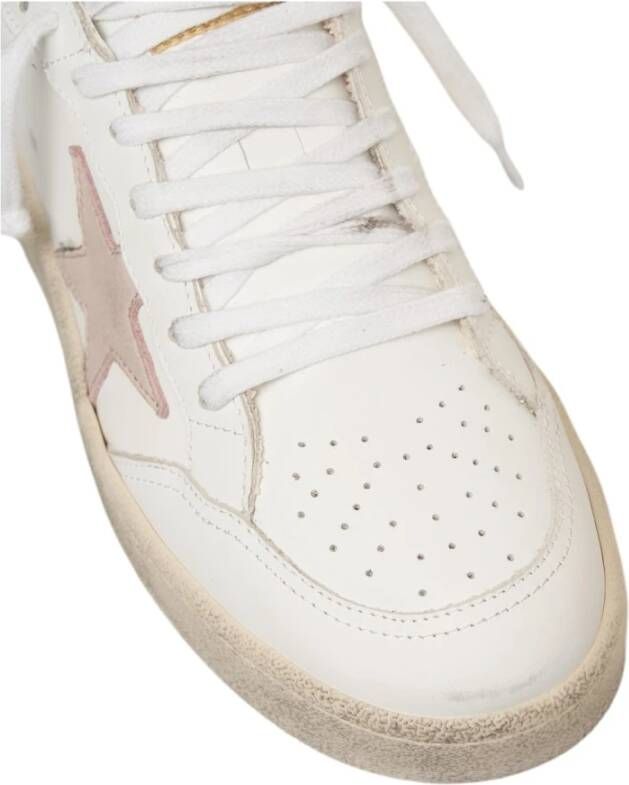 Golden Goose Witte Leren Sneakers met Unieke Details White Dames