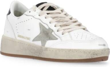 Golden Goose Witte Leren Sneakers met Vernietigend Effect White Dames