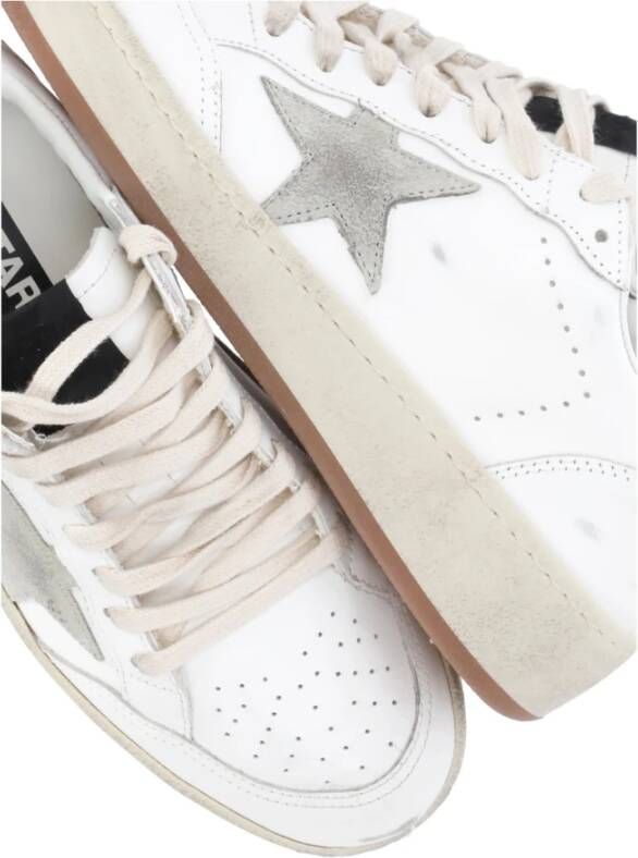 Golden Goose Witte Leren Sneakers met Vernietigend Effect White Dames