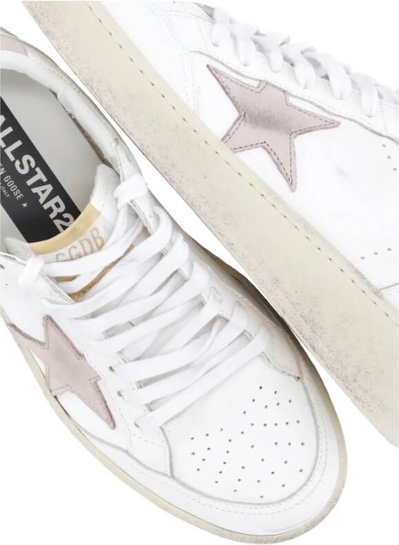 Golden Goose Witte Leren Sneakers met Vernietigend Effect White Dames