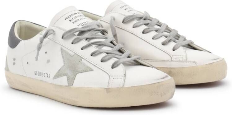 Golden Goose Witte Leren Sneakers met Zijlogo White Heren