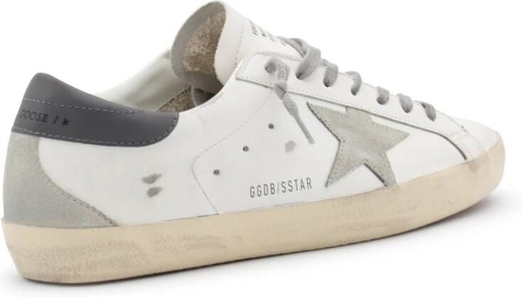 Golden Goose Witte Leren Sneakers met Zijlogo White Heren