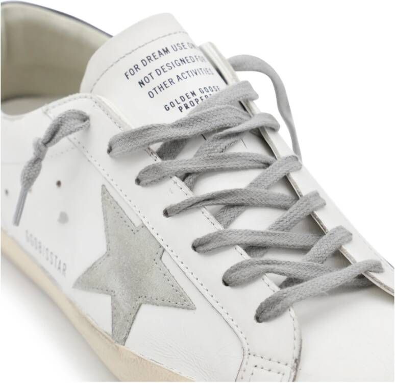 Golden Goose Witte Leren Sneakers met Zijlogo White Heren