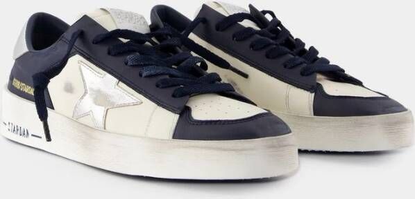 Golden Goose Witte Leren Sneakers Ronde Neus White Heren