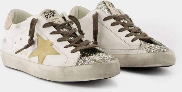 Golden Goose Witte Leren Sneakers Super Star White Dames