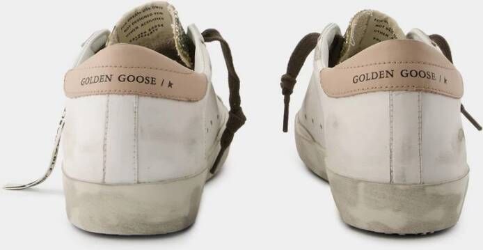 Golden Goose Witte Leren Sneakers Super Star White Dames