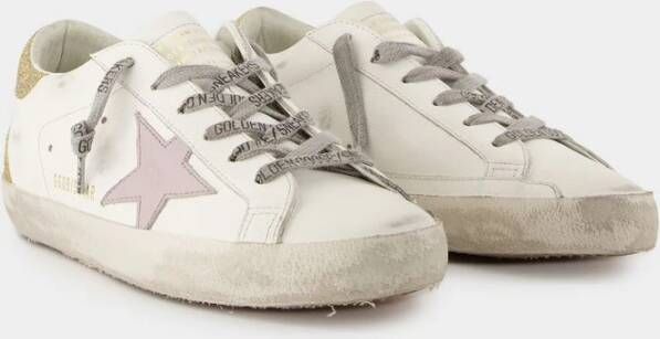 Golden Goose Witte Leren Sneakers Super Star White Dames