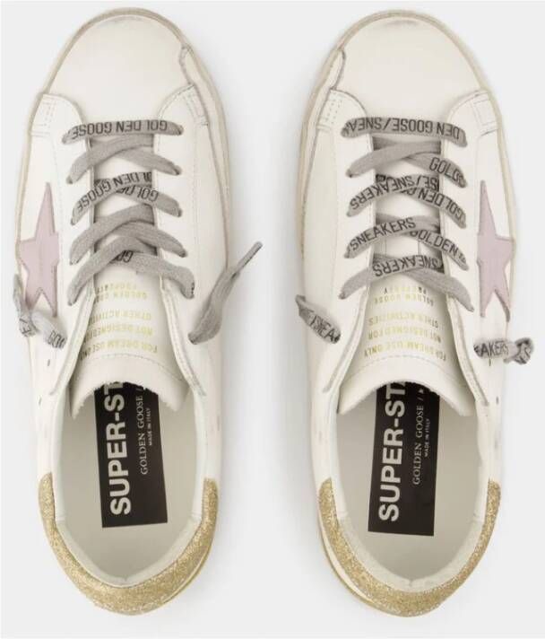 Golden Goose Witte Leren Sneakers Super Star White Dames