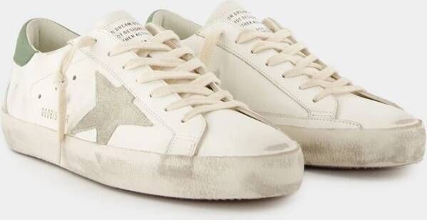 Golden Goose Witte Leren Sneakers Super Star White Heren