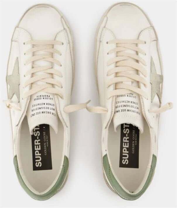 Golden Goose Witte Leren Sneakers Super Star White Heren