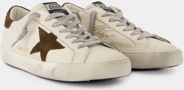 Golden Goose Witte Leren Sneakers Super Star White Heren