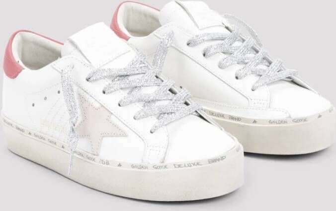 Golden Goose Witte Leren Sneakers Verhoog Stijl White Dames