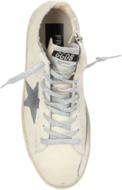 Golden Goose Witte Leren Ster Sneakers Italië White Dames