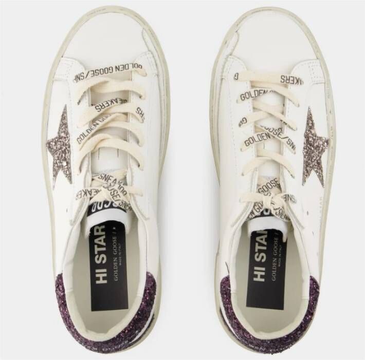 Golden Goose Witte Leren Ster Sneakers White Dames