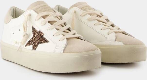 Golden Goose Witte Leren Ster Sneakers White Dames