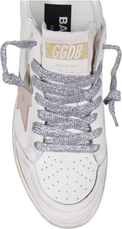 Golden Goose Witte Leren Ster Suède Hak Sneakers White Dames