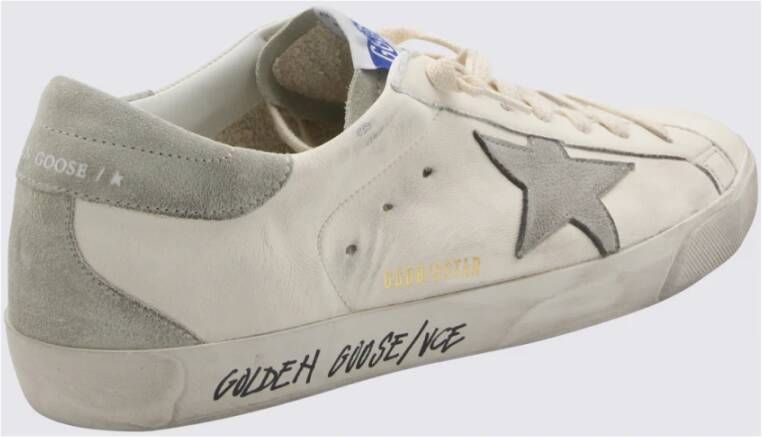 Golden Goose Witte Leren Super Star Sneakers White Heren