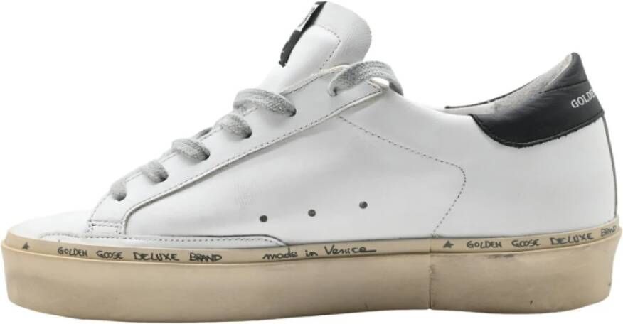 Golden Goose Witte Luipaard en Zwarte Sneakers White Dames