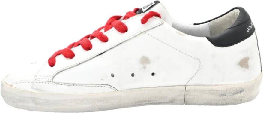 Golden Goose Witte Luipaard Ster Rode Veters Sneakers White Dames