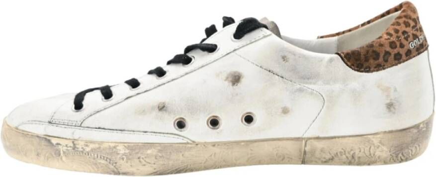 Golden Goose Witte Luipaard Superstar Sneakers White Heren