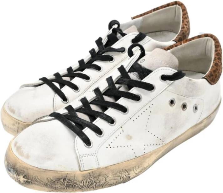 Golden Goose Witte Luipaard Superstar Sneakers White Heren