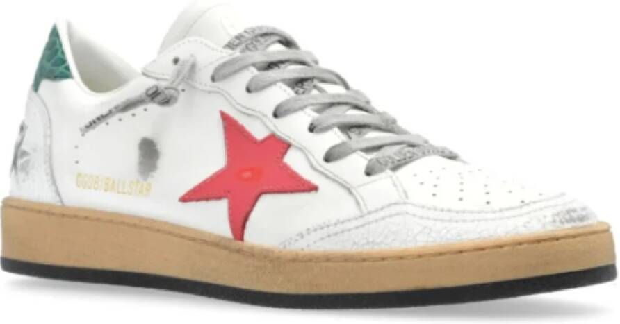 Golden Goose Witte Multicolor Leren Sneakers Ster White Dames