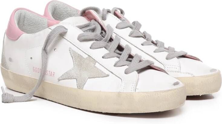 Golden Goose Witte Roze Sneakers met Sterapplicatie White Dames