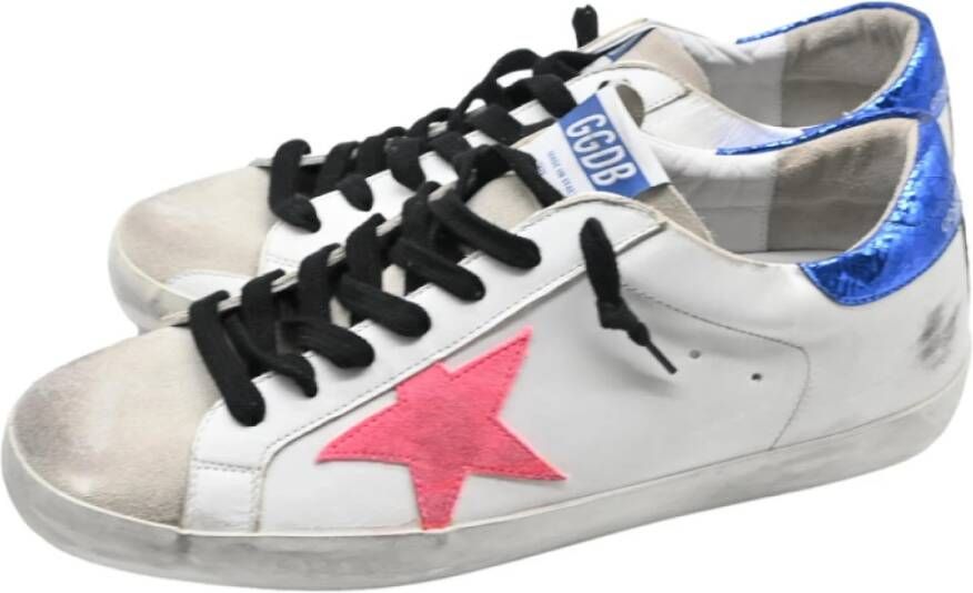 Golden Goose Witte Roze Ster Sneakers White Heren