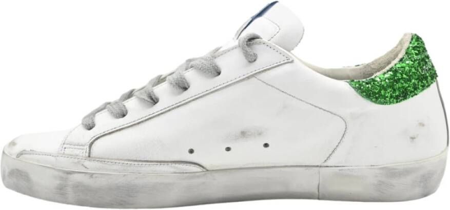 Golden Goose Witte Slang Ster Glitter Sneakers White Dames