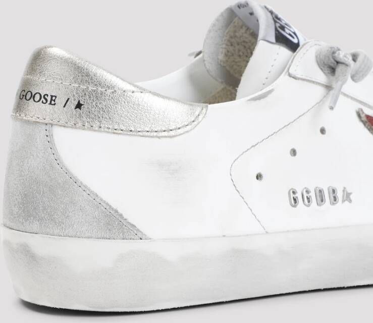 Golden Goose Witte Sneakers Distressed Effect Merkdetails White Heren