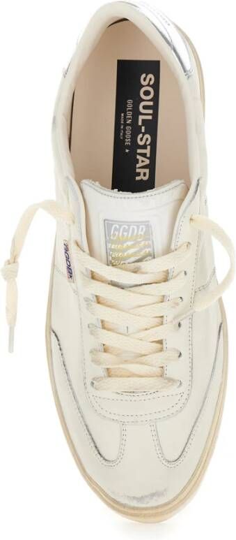 Golden Goose Witte Sneakers Leren Bovenwerk Gelamineerde Hiel White Heren