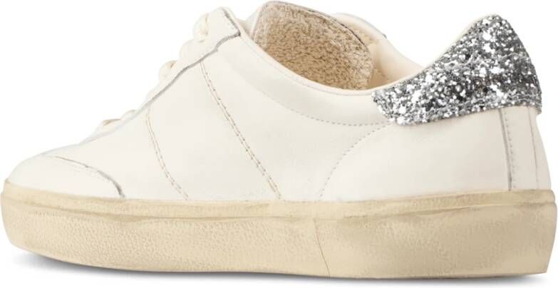 Golden Goose Witte Sneakers met Glitter Hiel White Dames