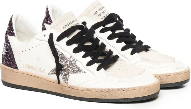 Golden Goose Witte Sneakers met Glitterdetails White Dames