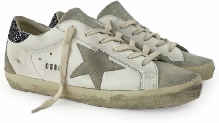 Golden Goose Witte Sneakers met Glitterster White Dames