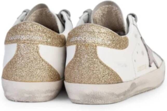 Golden Goose Witte sneakers met roze ster White Heren