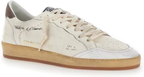 Golden Goose Witte Sneakers met Suède Hiel White Heren