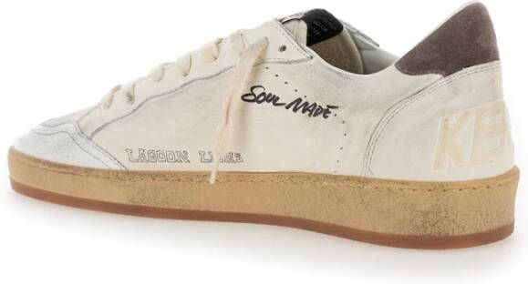 Golden Goose Witte Sneakers met Suède Hiel White Heren