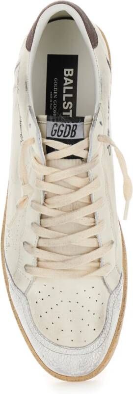 Golden Goose Witte Sneakers met Suède Hiel White Heren