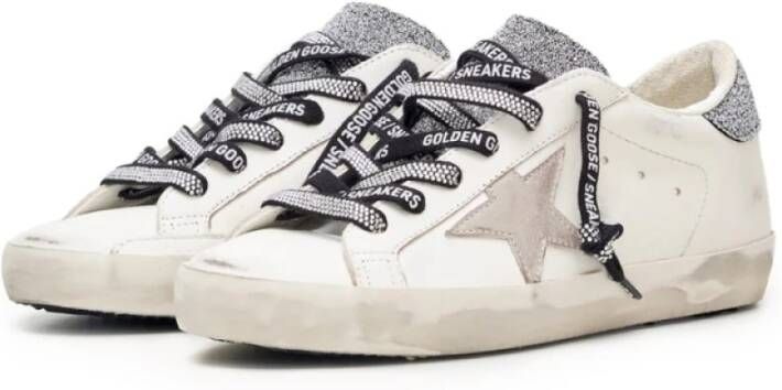 Golden Goose Witte Sneakers met Swarovski-details White Dames