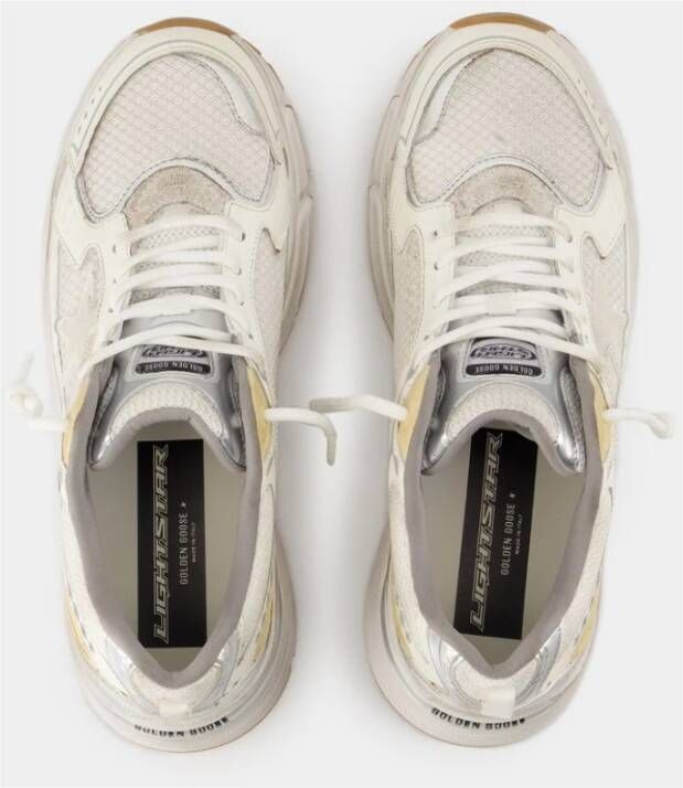 Golden Goose Witte Sneakers Synthetisch Leer Ronde Neus White Heren