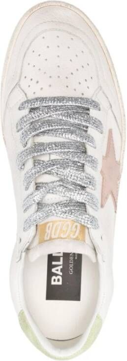 Golden Goose Witte Sneakers van Distressed Leer White Dames