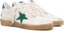 Golden Goose Witte Leren Sneakers Groene Ster White Heren - Thumbnail 14