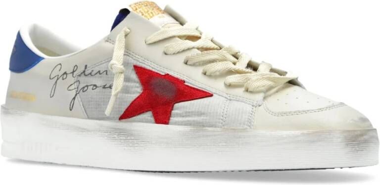 Golden Goose Witte Stardan Leren Sneakers White Heren