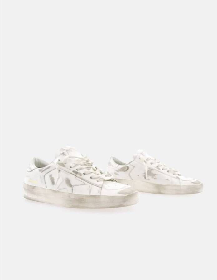 Golden Goose Witte Ster Leren Sneakers White Heren