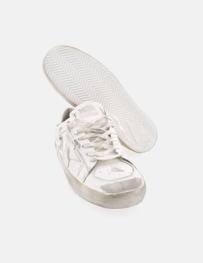 Golden Goose Witte Ster Leren Sneakers White Heren