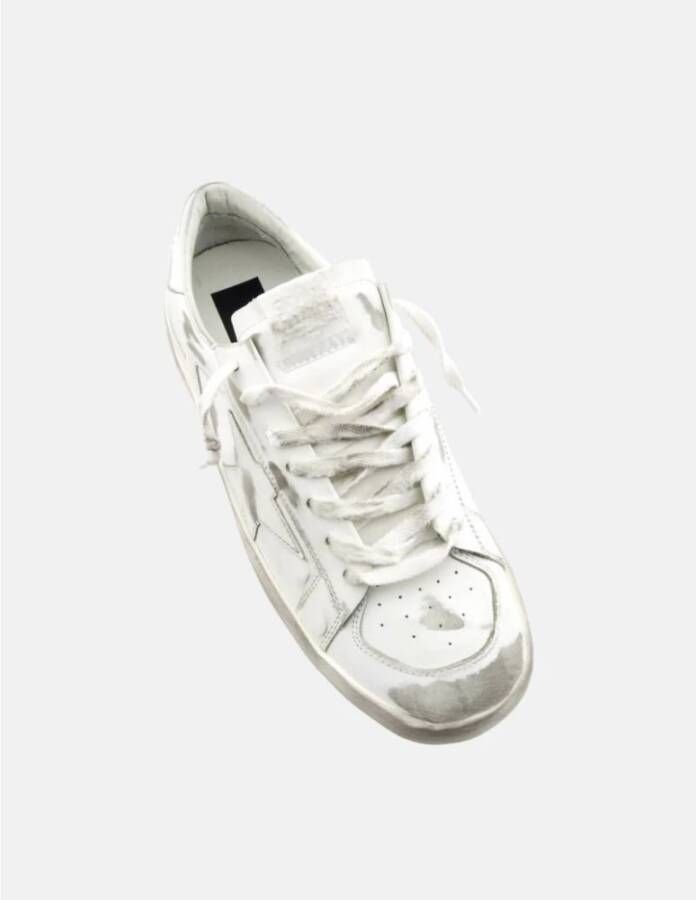 Golden Goose Witte Ster Leren Sneakers White Heren