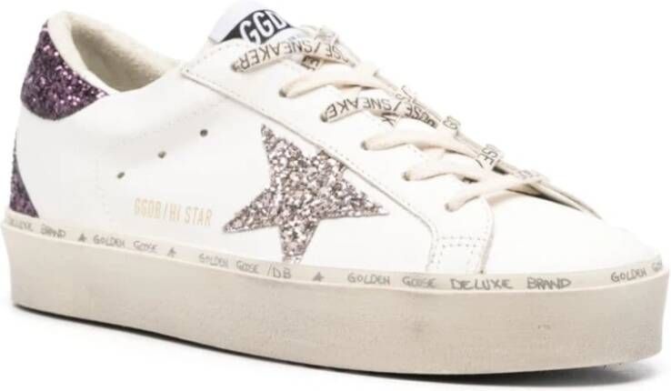 Golden Goose Witte Ster Zilver Sneakers White Dames