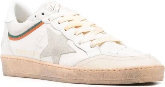 Golden Goose Witte Veterschoenen met Geperforeerde Neus White Heren