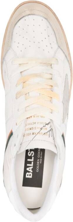 Golden Goose Witte Veterschoenen met Geperforeerde Neus White Heren