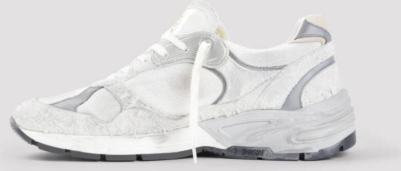 Golden Goose Witte Zilveren Hardlopende Vader Sneakers White Heren